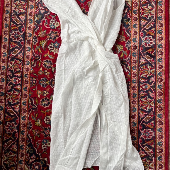 Zara medium asymmetrical white dress - Picture 4 of 6